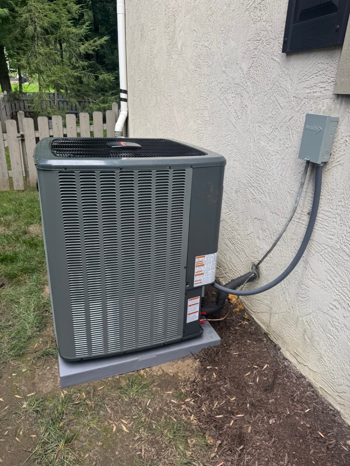 Residential AC condenser installation