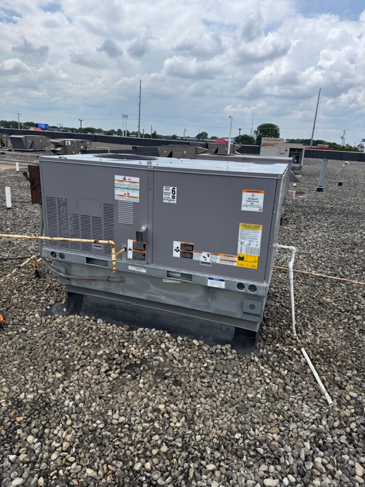Commercial rooftop HVAC package unit
